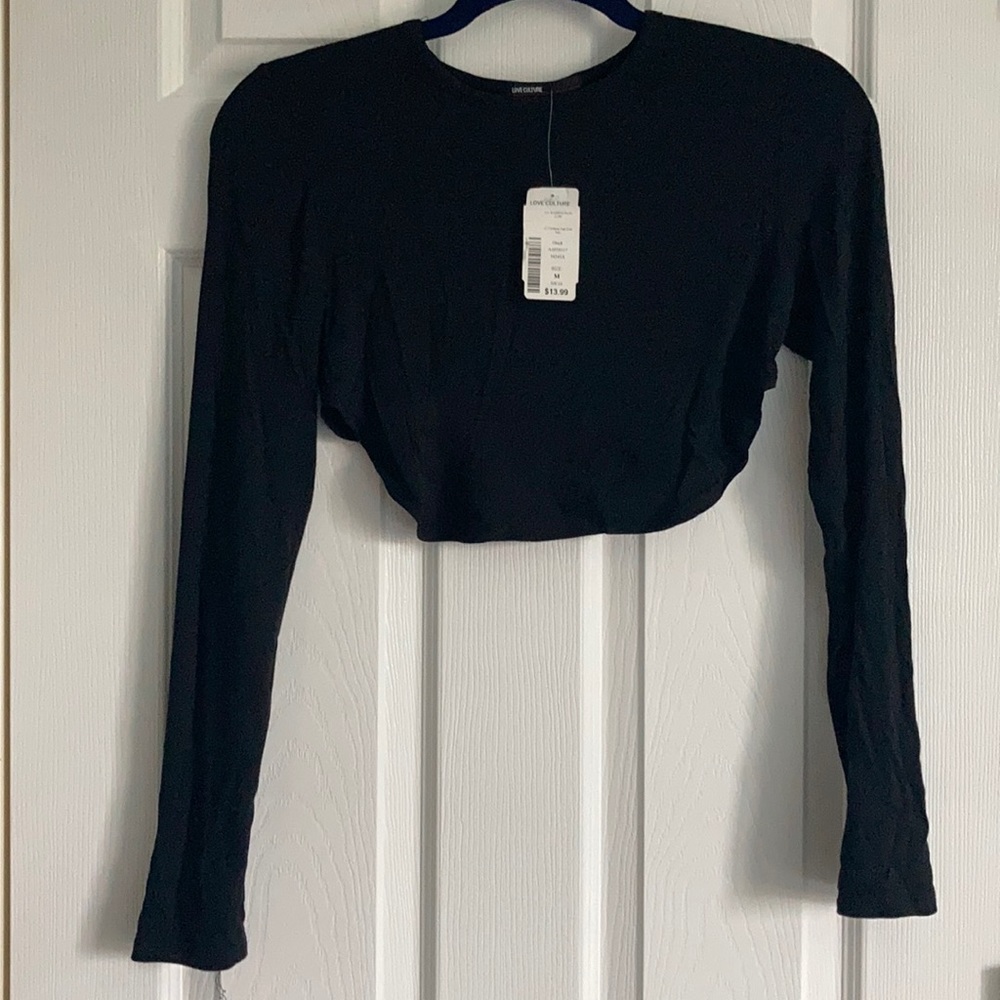 Love Culture black crop top